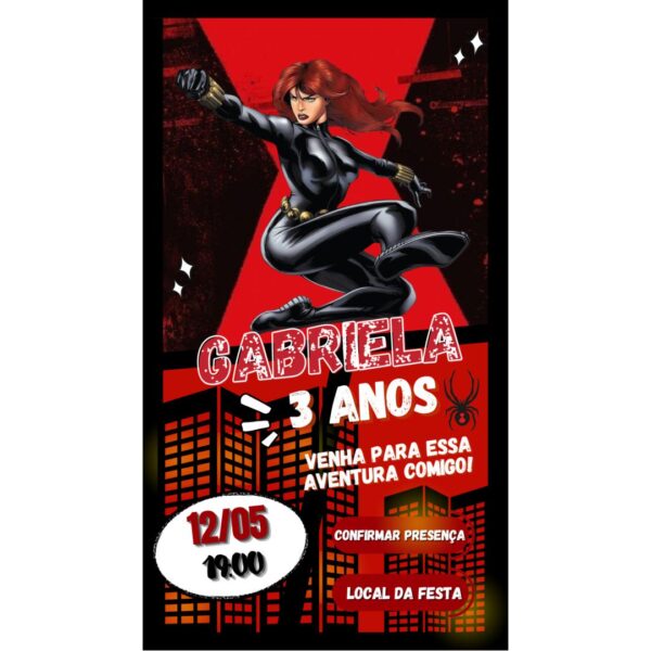 Convite Aniversário Infantil com Botão Clicável - Vingadores 3 - Image 2