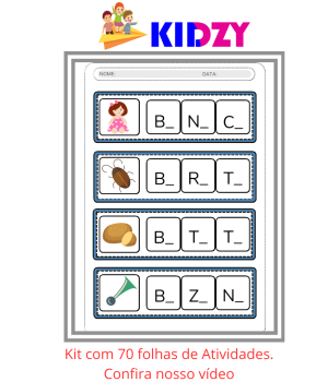 8 - Kidzy - Fichas de Escrita